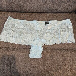 Torrid Light Blue Floral Lace Mid Rise Cheeky Panty Size 4x